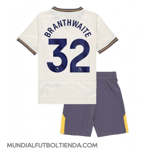 Camiseta Everton Jarrad Branthwaite #32 Tercera Equipación Replica 2024-25 para niños mangas cortas (+ Pantalones cortos)